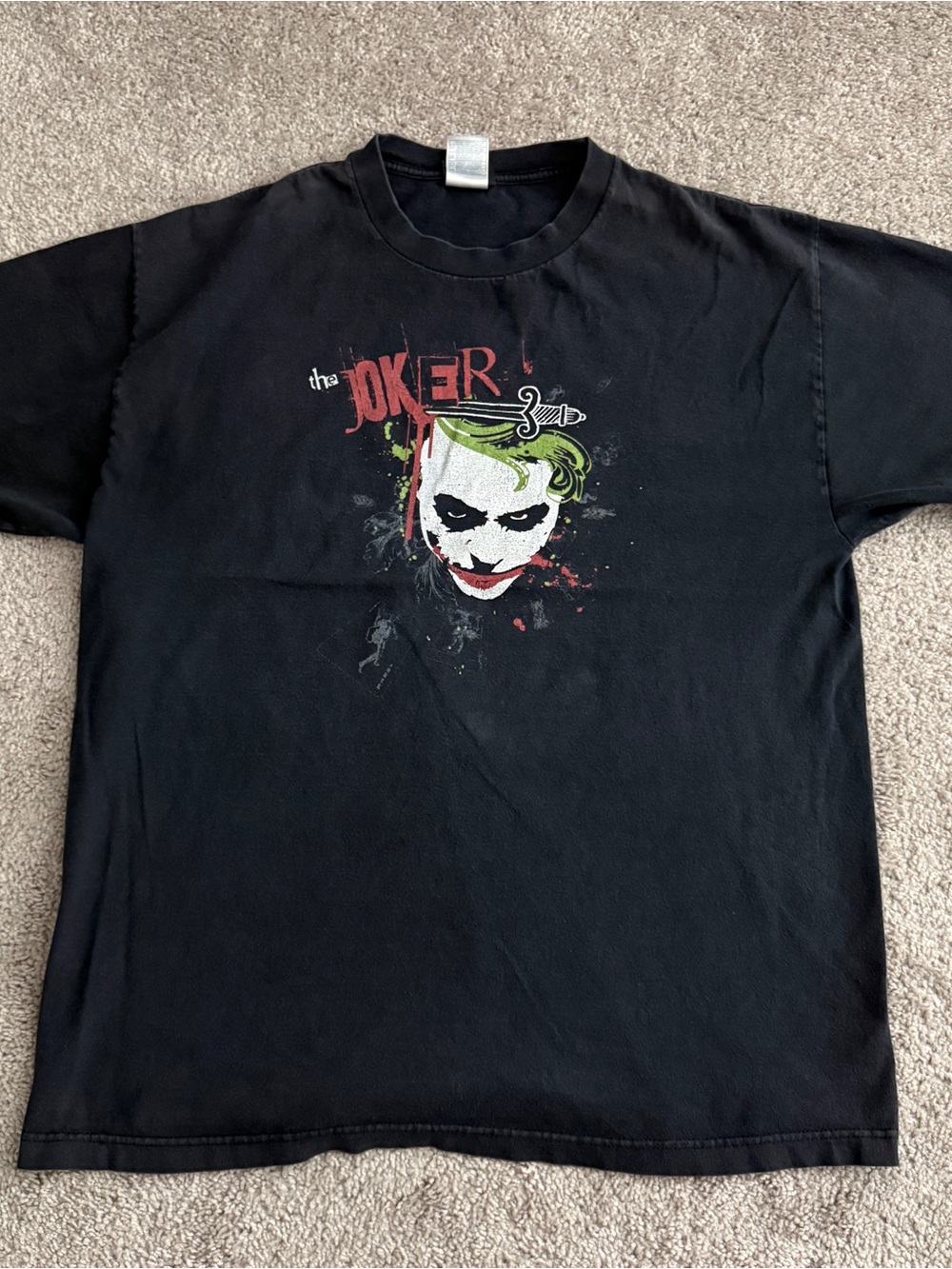 The Dark Knight Joker Movie T-Shirt XL Batman Heath Ledger Movie Tee 23” x 30”